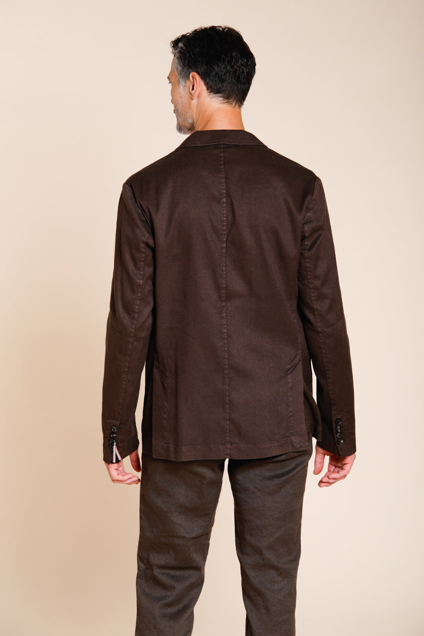 Da Vinci blazer homme en twill de lin et coton