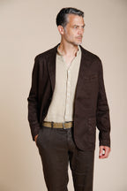 Da Vinci blazer homme en twill de lin et coton
