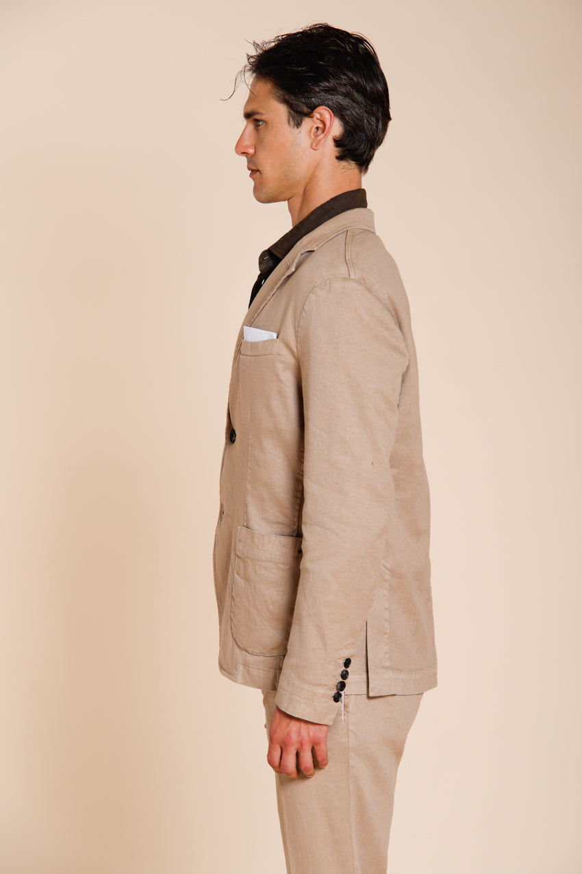 Da Vinci blazer homme en twill de lin et coton