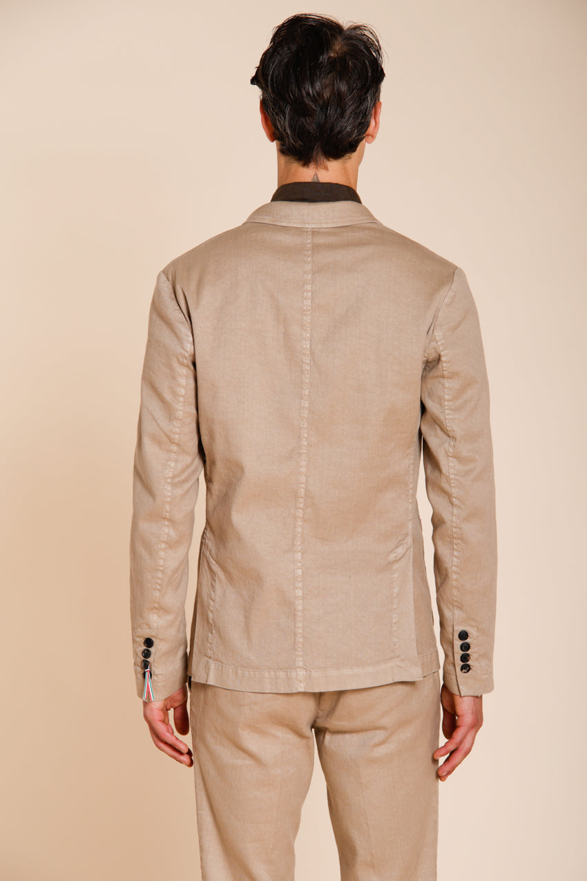 Da Vinci blazer homme en twill de lin et coton