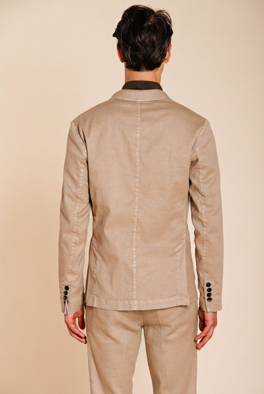 Da Vinci men's blazer in linen and cotton twill