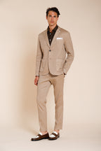 Da Vinci blazer homme en twill de lin et coton