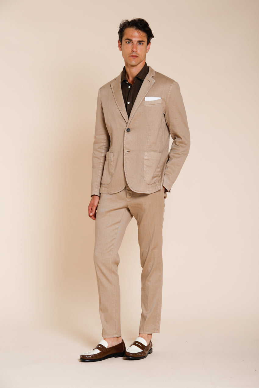 Da Vinci blazer homme en twill de lin et coton