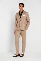 Da Vinci blazer uomo in twill di lino e cotone