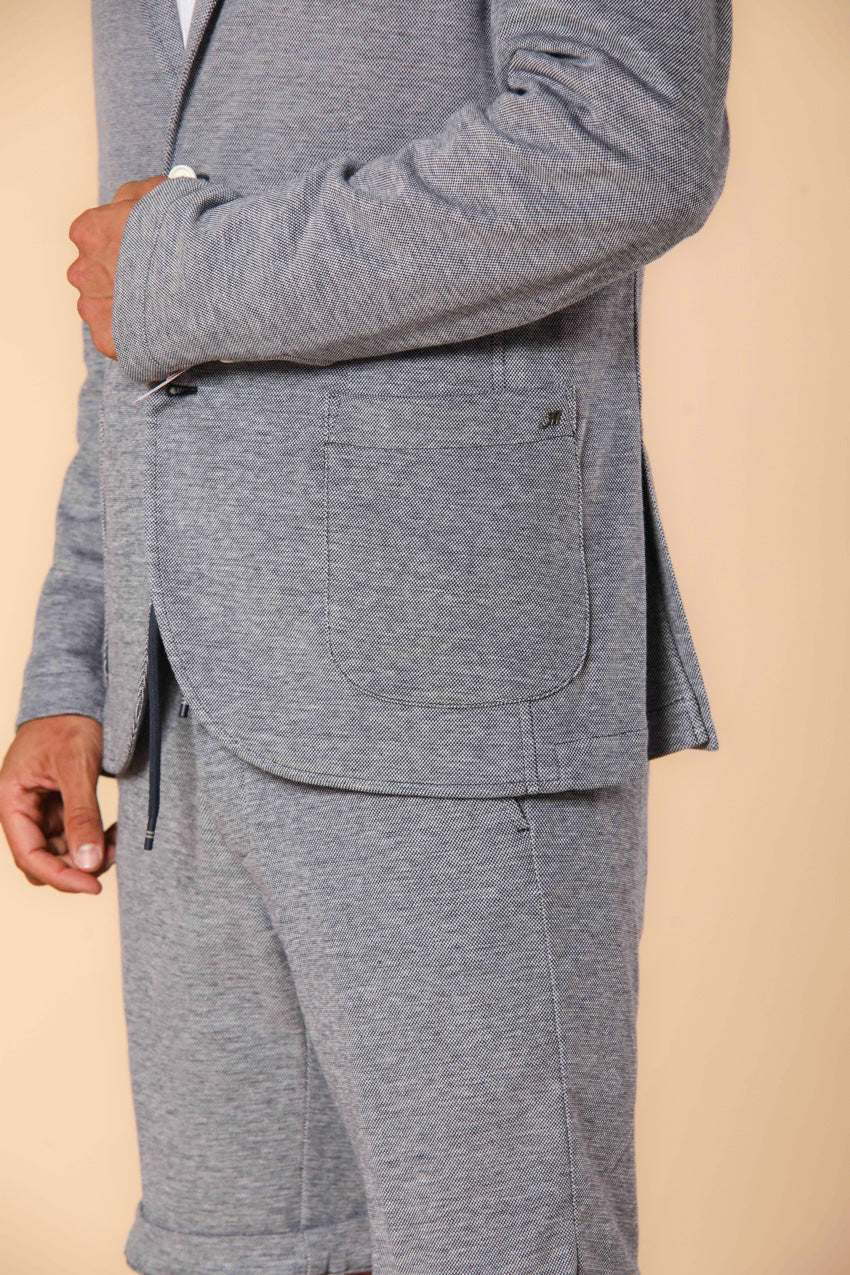 Immagine 2 di Da Vinci blazer uomo in piquet di cotone double face regular fit colore blu navy di Mason's