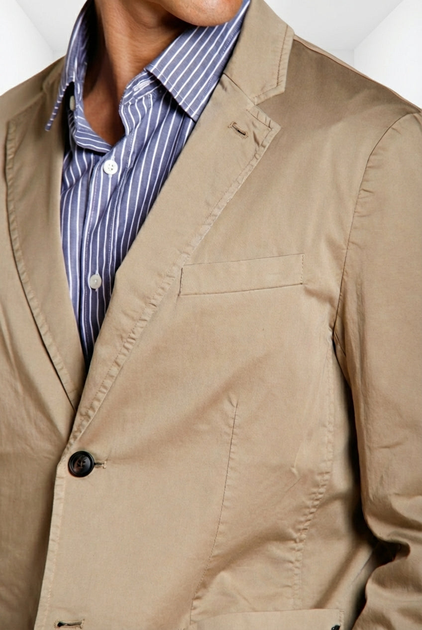 Da Vinci Travel men's blazer in technical travel stretch satin