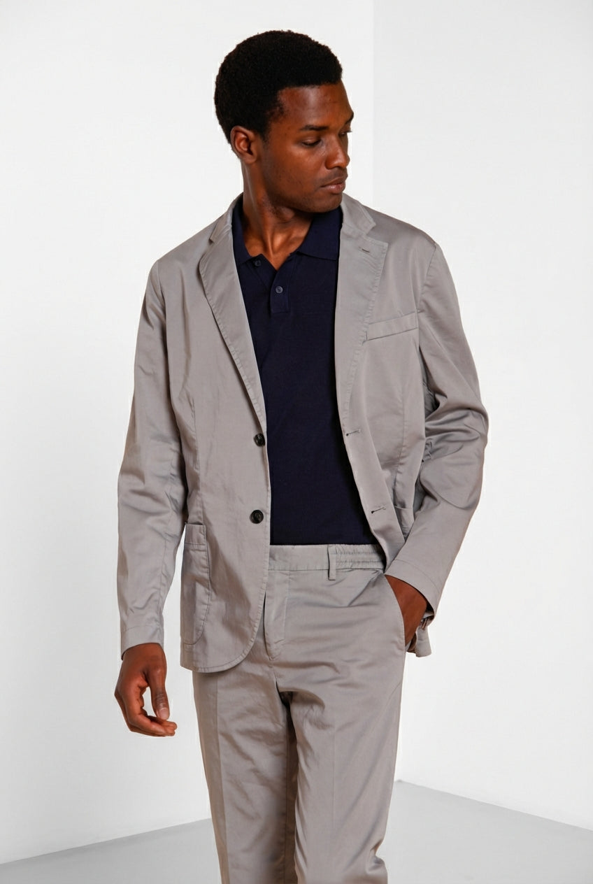 Da Vinci Travel men's blazer in technical travel stretch satin