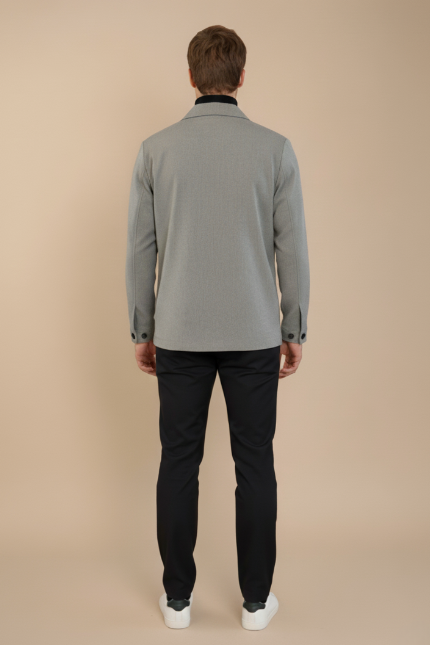 Firenze overshirt homme doublée en laine unie