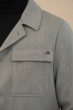 Firenze overshirt homme doublée en laine unie