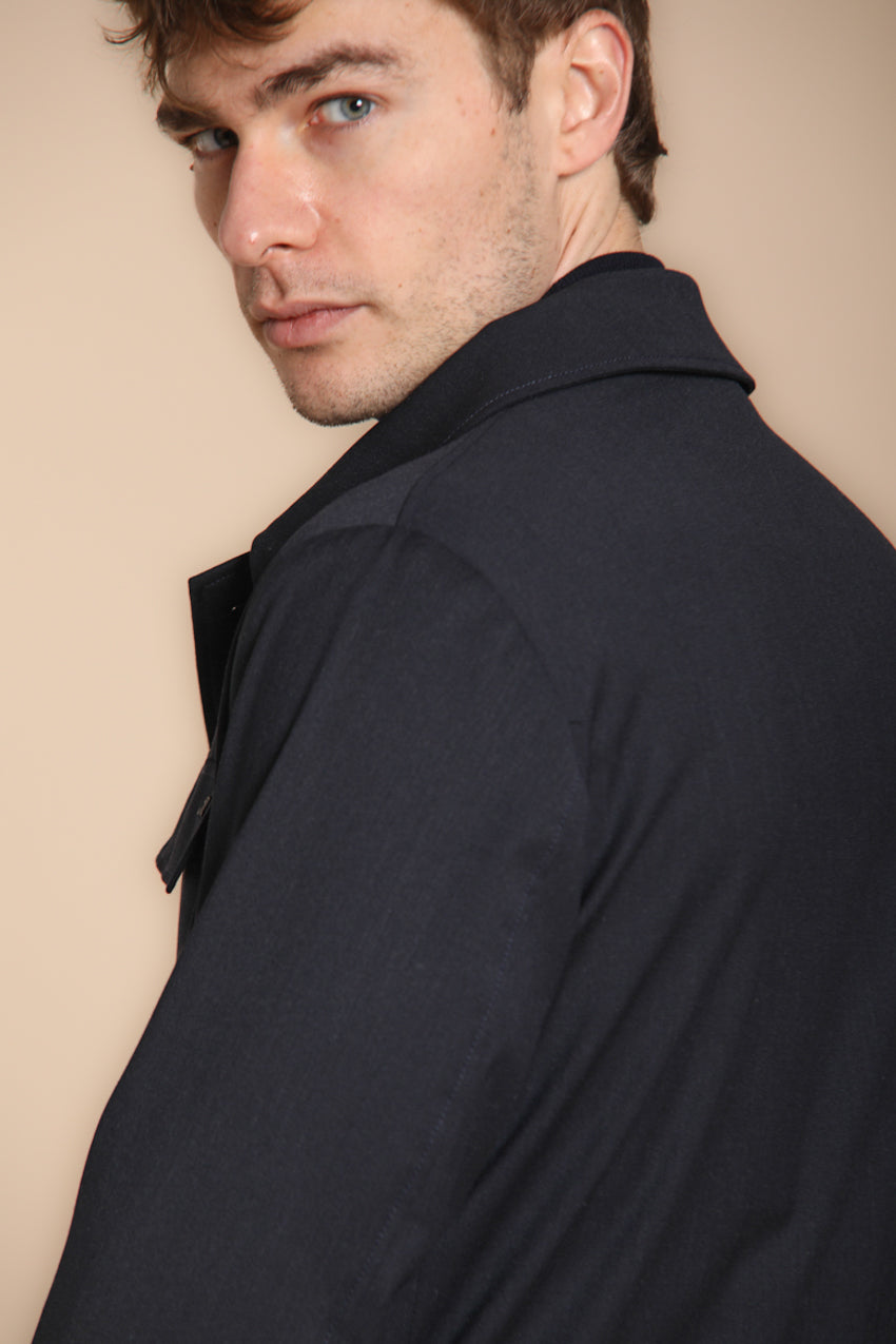 Firenze overshirt homme doublée en laine unie