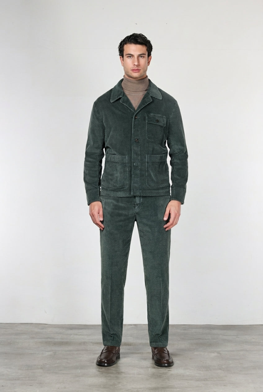 Work Jacket overshirt uomo in velluto a costa larga