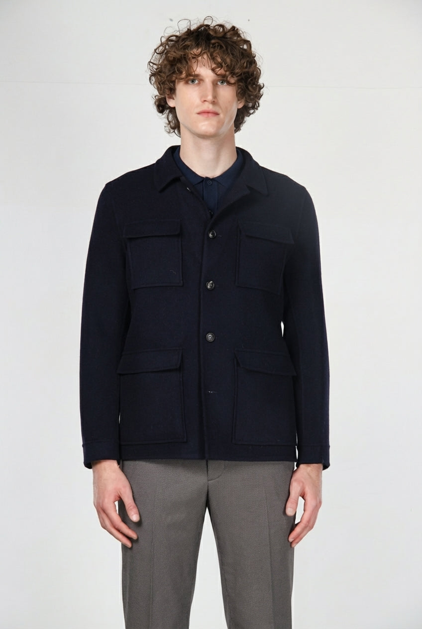 California Field Jacket für Herren aus Wolle mit Glencheck-Muster