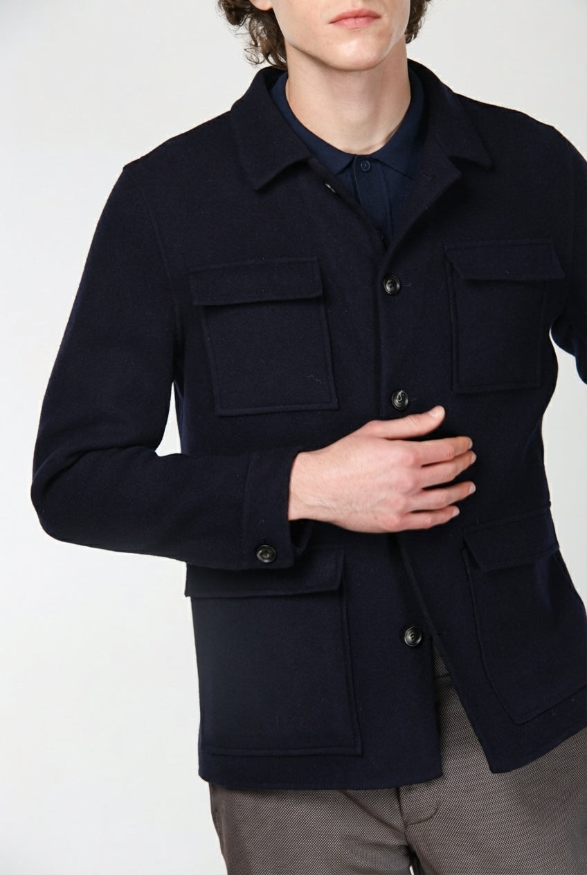 California Field Jacket für Herren aus Wolle mit Glencheck-Muster