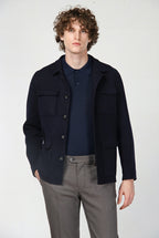 California Field Jacket für Herren aus Wolle mit Glencheck-Muster