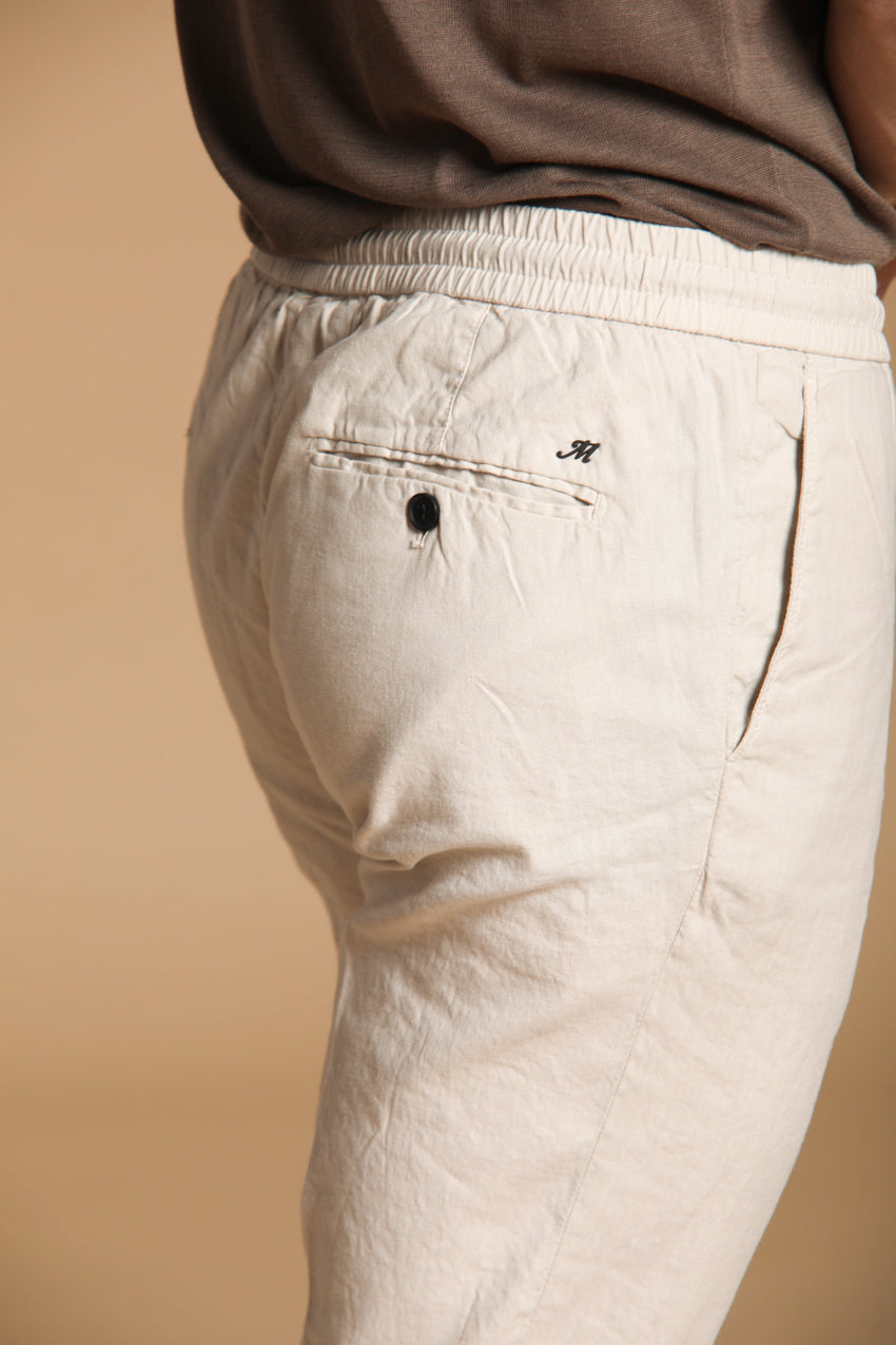 New York Sack men's chino pants in lightweight linen and cotton fabric regular fit