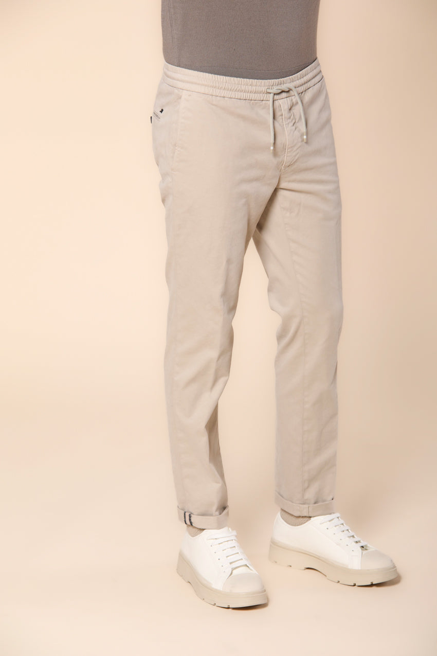 New York Sack pantalone chino jogger uomo in cotone modal stretch regular fit