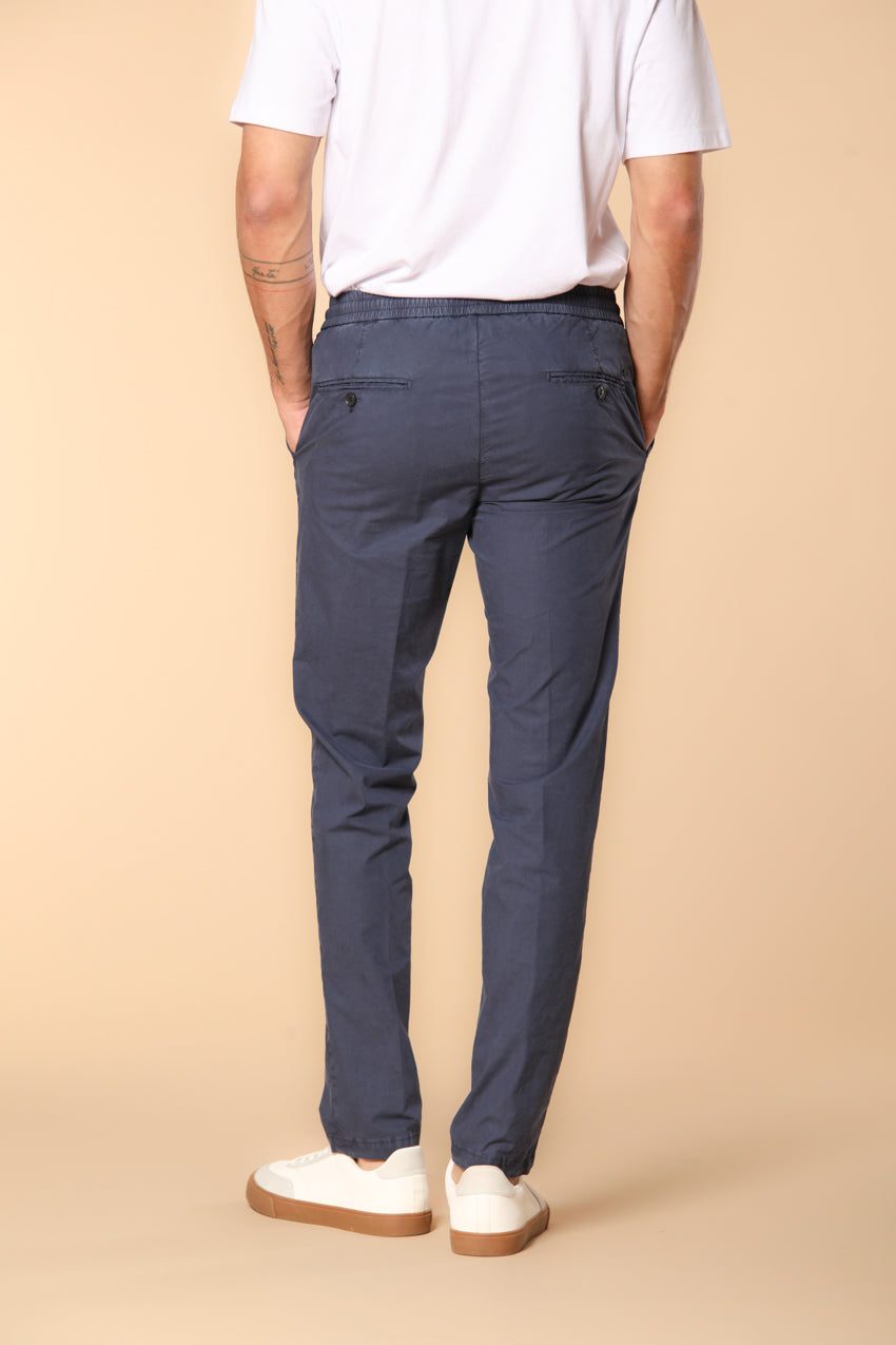 New York Sack pantalone chino uomo in tela paracadute in cotone e tencel regular fit