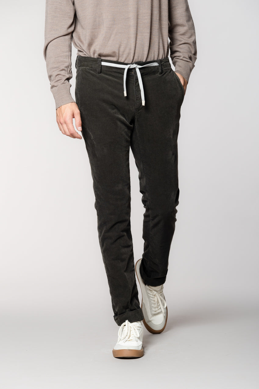 New York String pantalon chino jogger homme en velours 1500 côtes regular fit