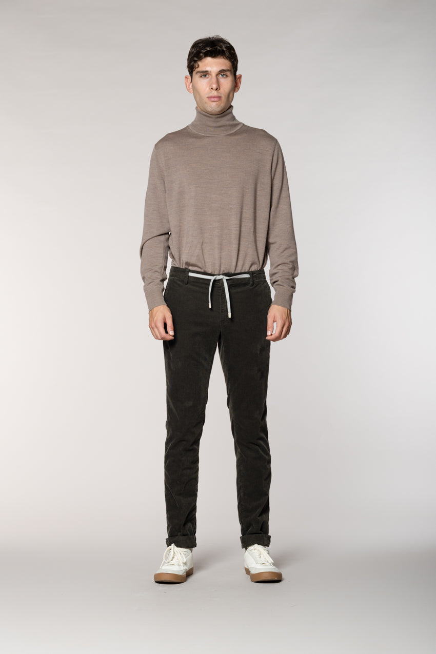 New York String pantalon chino jogger homme en velours 1500 raies regular fit