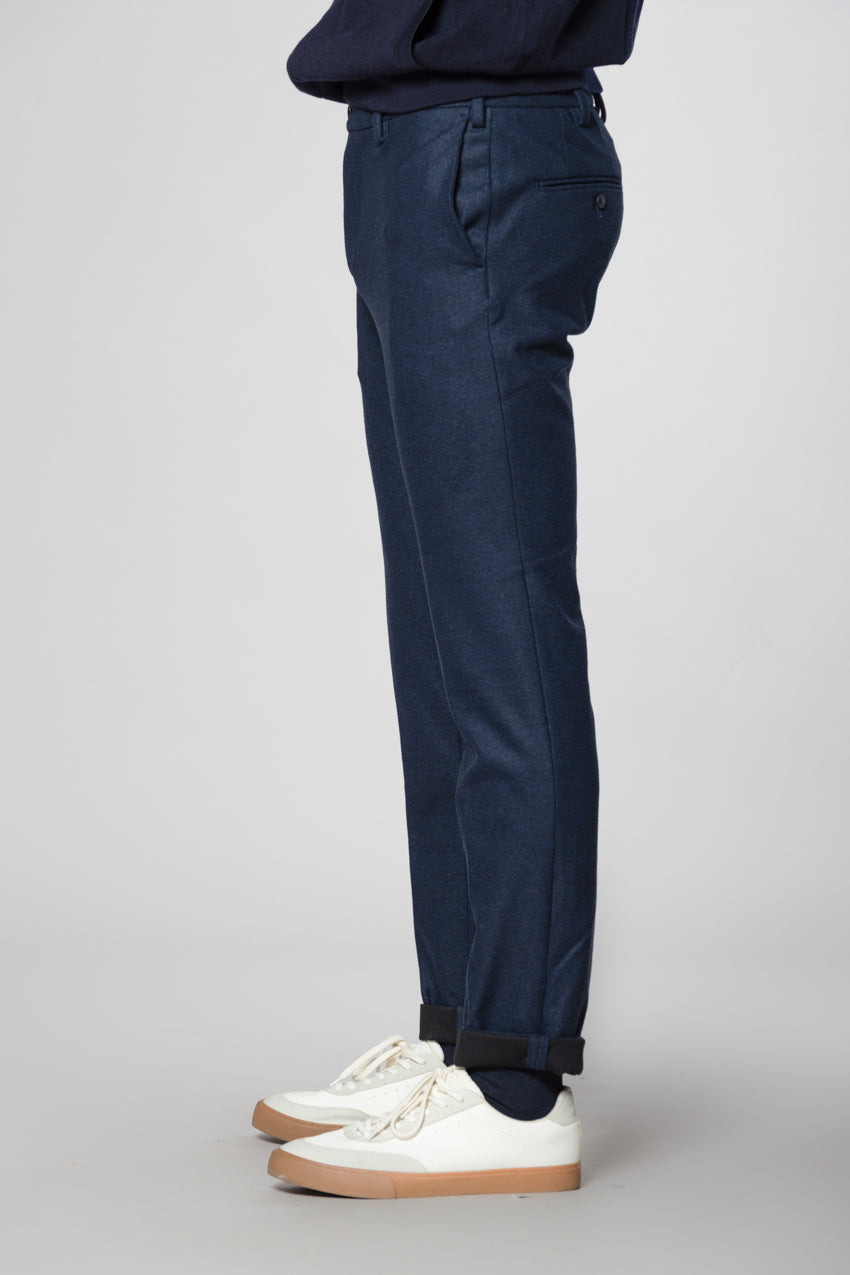 New York Sartoriale Herren Chino-Hose maßgeschneidert aus Flanell-Jersey Regular Fit