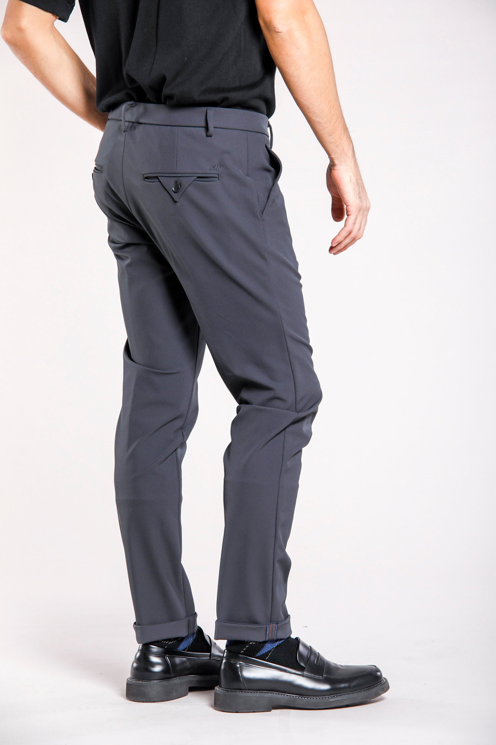 Milano Jog pantalone chino uomo in jersey dynamic extra slim fit