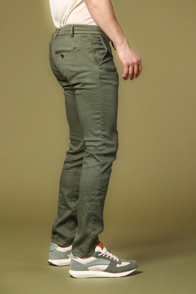 Image 2 of men's Milan Jogger chino pants in extra slim fit by Mason's, in green.