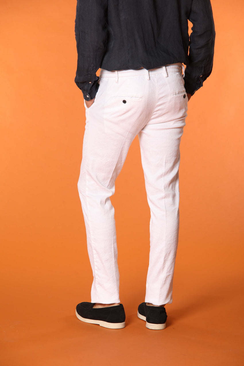 Milano Jogger pantalon homme en twill de lin et coton coupe Extra Slim