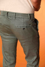 Milano Jogger Herren Hose aus Leinen-Baumwoll-Twill Extra Slim Fit