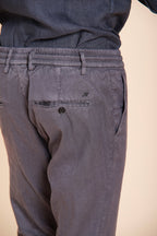 Milano Jogger men's chino pants in linen and cotton twill extra slim fit