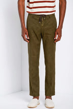 Milano Jogger pantalon chino homme en twill de lin et coton extra slim fit
