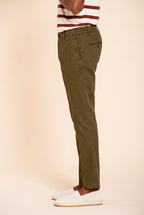 Milano Jogger men's chino pants in linen and cotton twill extra slim fit