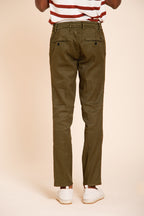 Milano Jogger men's chino pants in linen and cotton twill extra slim fit