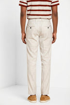 Milano Jogger pantalon chino homme en twill de lin et coton extra slim fit