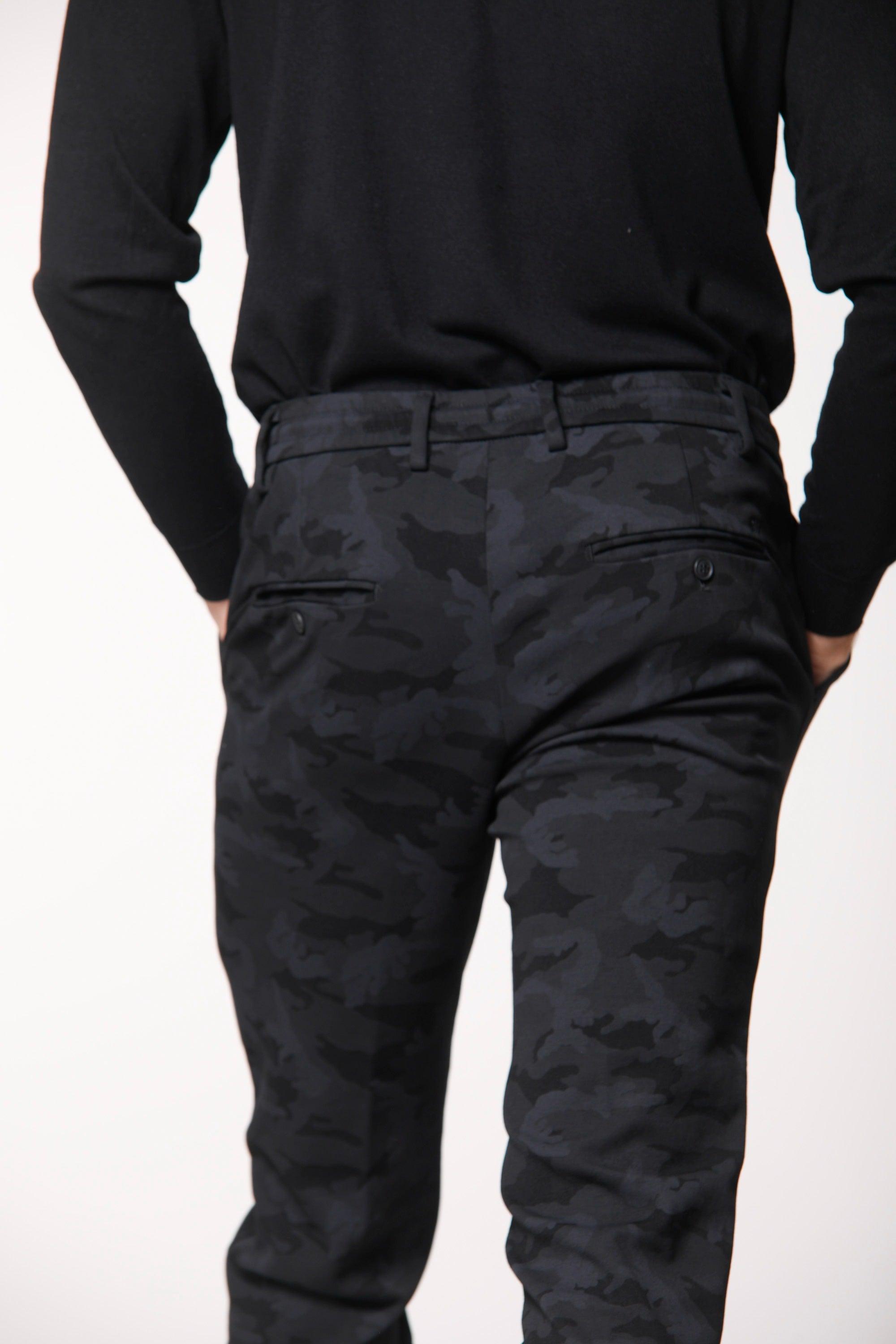 Milano Jogger pantalon chino homme en viscose à motif camouflage coupe extra slim