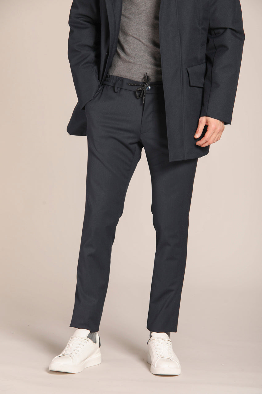 Milano Jogger Herren Chinohose aus Wolle extra slim fit