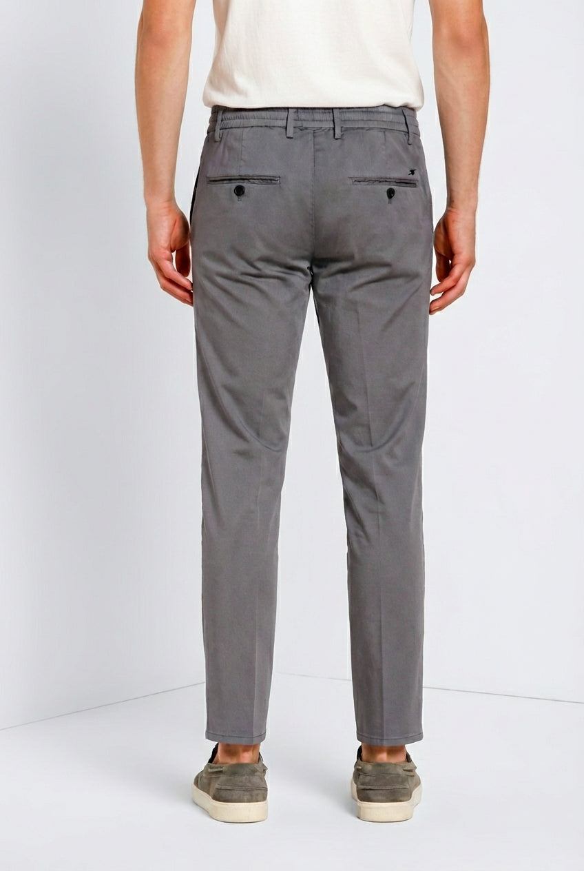 Milano Jogger Travel men's chino pants in technical travel stretch satin extra slim fit