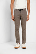 Milano Jogger Travel men's chino pants in technical travel stretch satin extra slim fit