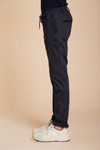 Milano Jogger Travel men's chino pants in technical travel stretch satin extra slim fit