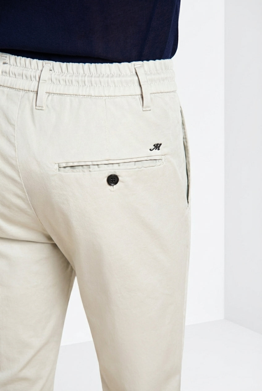 Milano Jogger Travel men's chino pants in technical travel stretch satin extra slim fit
