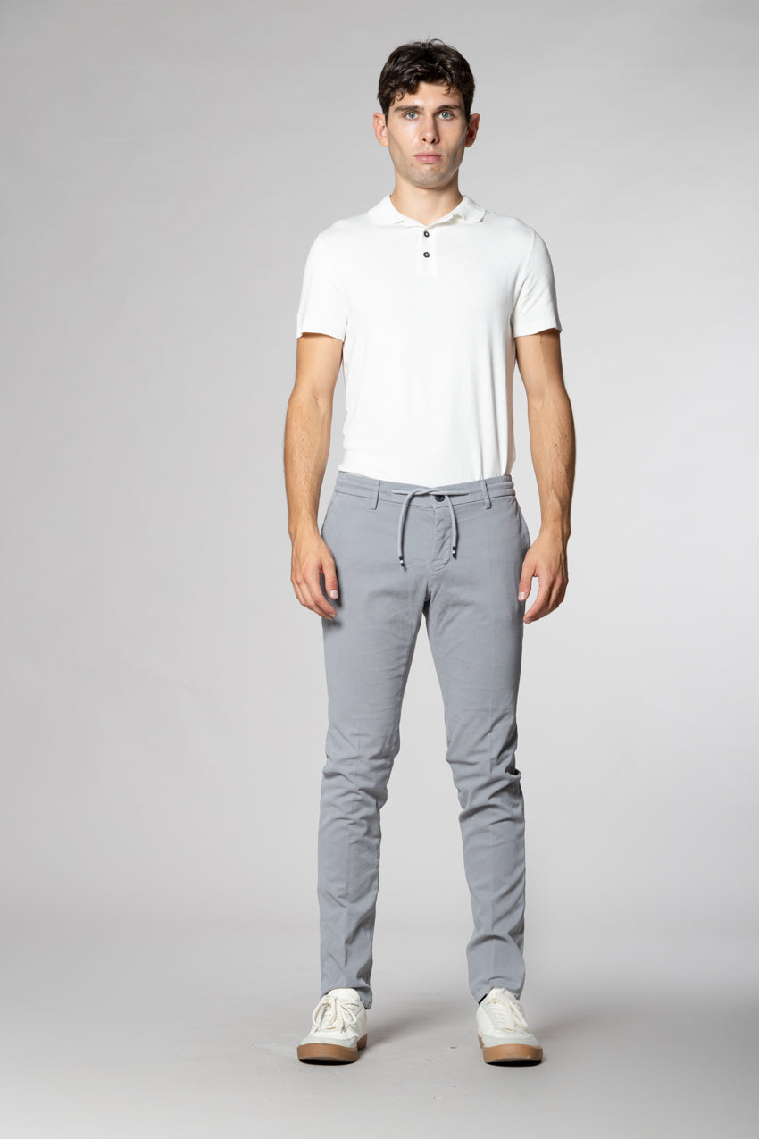 Milano Jogger pantalon chino homme en gabardine stretch extra slim fit