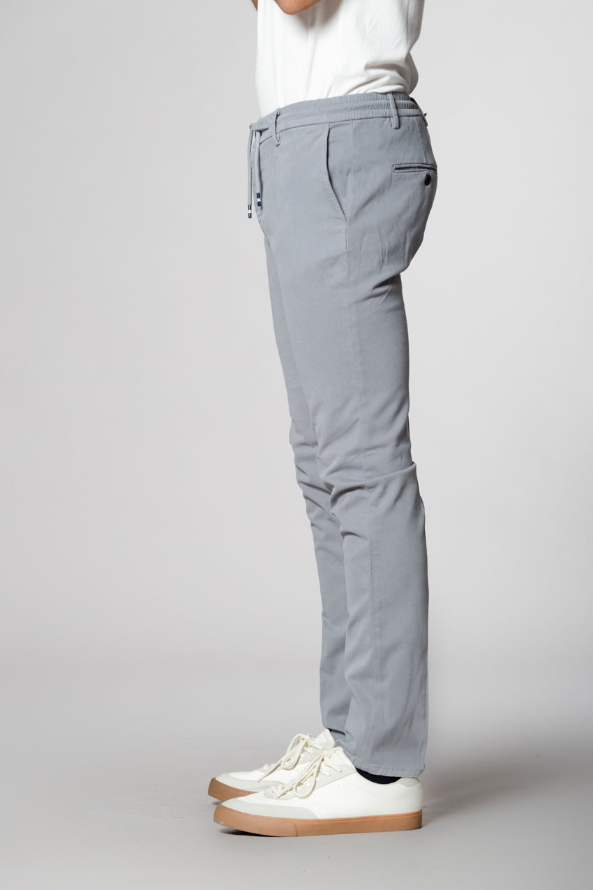 Milano Jogger pantalon chino homme en gabardine stretch extra slim fit