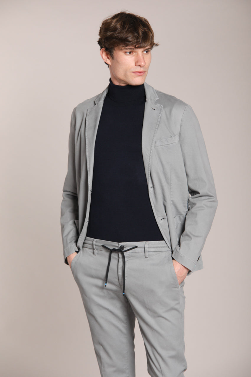 Foto 4 Milano Jogger pantalone chino uomo in gabardina stretch extra slim fit