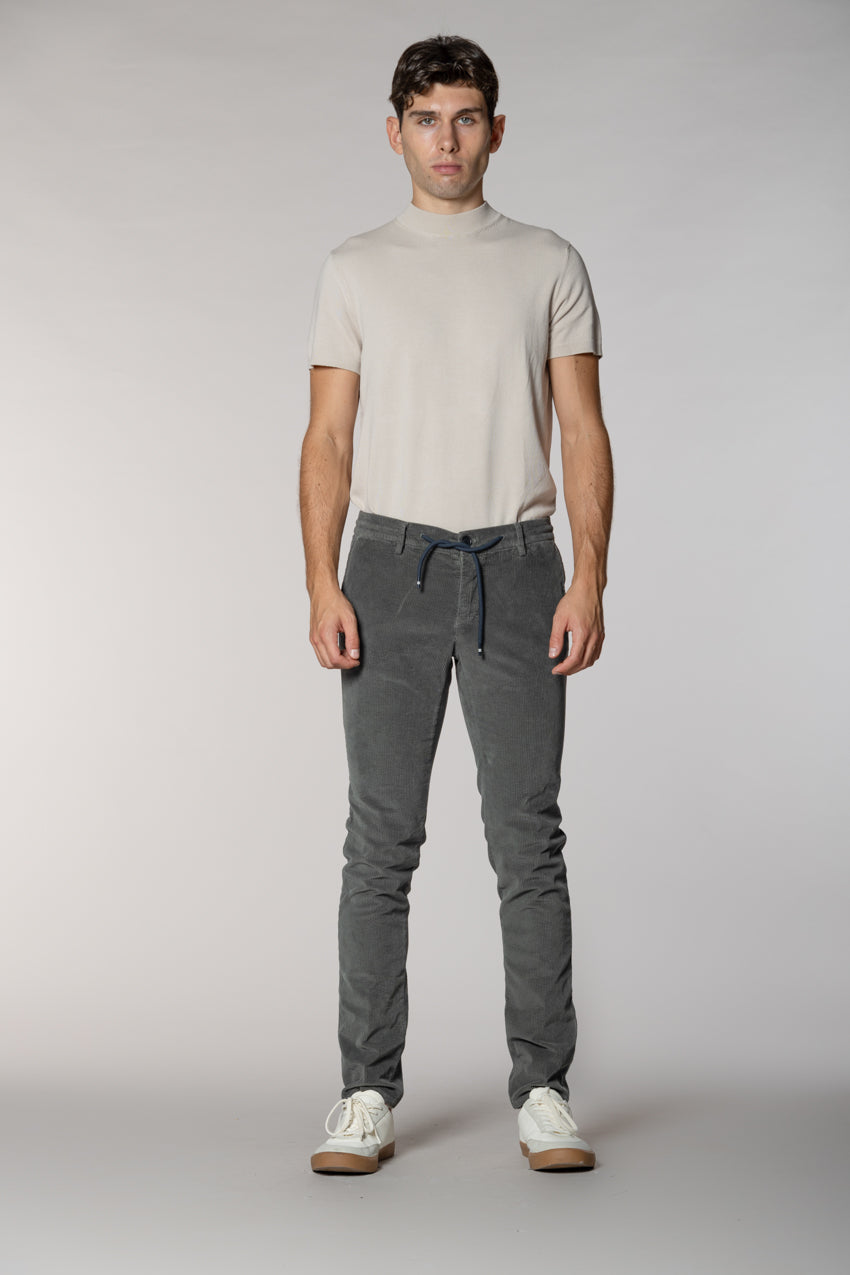 Milano Jogger pantalone chino uomo in velluto 500 righe extra slim fit