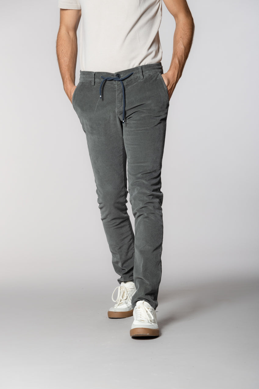 Milano Jogger pantalone chino uomo in velluto 500 righe extra slim fit