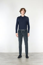 Milano Jogger men's chino trousers in velvet 500 extra slim fit stripes