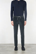 Milano Jogger men's chino trousers in velvet 500 extra slim fit stripes