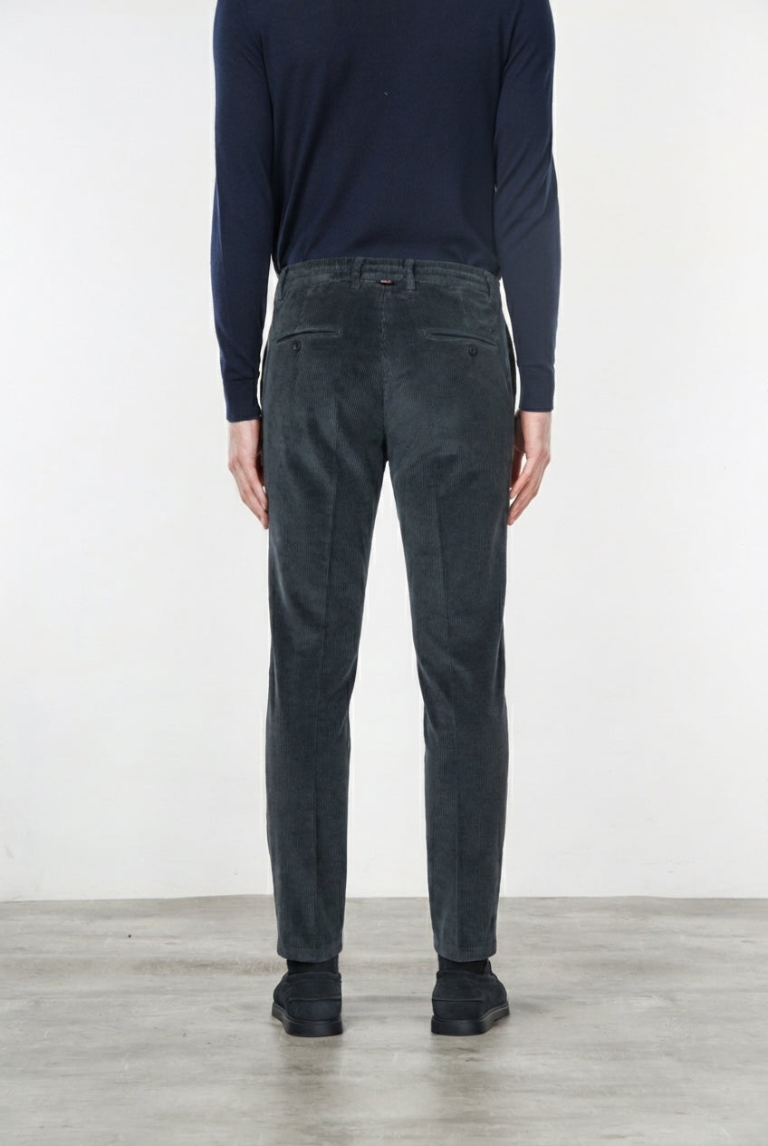 Milano Jogger men's chino trousers in velvet 500 extra slim fit stripes