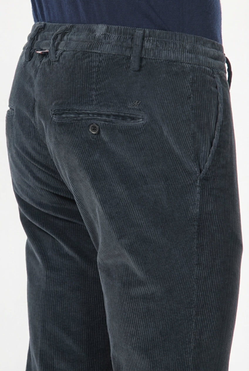 Milano Jogger men's chino trousers in velvet 500 extra slim fit stripes