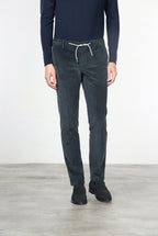 Milano Jogger men's chino trousers in velvet 500 extra slim fit stripes
