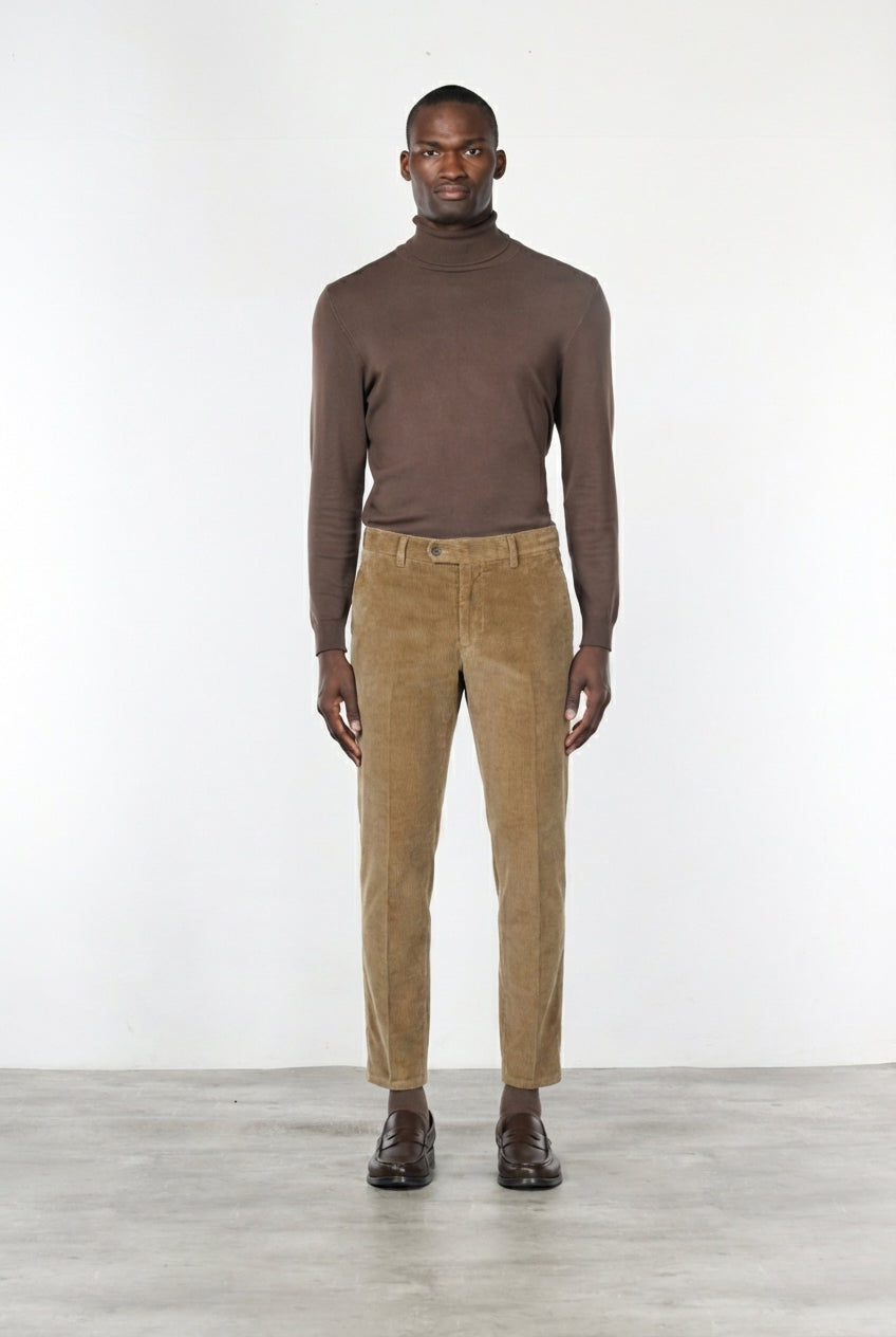 Milano Jogger Chinohose für Herren aus 500-Rippen-Samt mit extra slim fit
